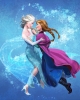 Fairy Tales : Elsa the Snow Queen Princess Anna 181155
blonde hair blue eyes blush boots braids brown cloak dress happy holding hands long skirt snow   anime picture