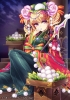 World Unification Chronicle :  181167
blonde hair curly eating flower kimono purple eyes twin tails   anime picture
