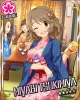 The Idolmaster Cinderella Girls : Tsukimiya Miyabi 181195
beverage blush brown eyes hair happy kimono short stars wink   anime picture