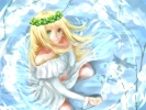 Aldnoah.Zero : Asseylum Vers Allusia 181246
blonde hair flower green eyes long skirt sky smile tori   anime picture