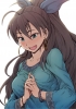 The Idolmaster : Ganaha Hibiki 181259
ahoge black hair blush fang green eyes jewelry long ponytail ribbon   anime picture