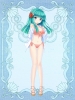 Psychic Hearts :  181296
bikini blue eyes hair blush flower long sandals shy   anime picture