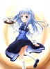 Gochuumon wa Usagi desu ka  : Kafuu Chino 181311
beverage blue eyes hair blush hairpins long ribbon waitress   anime picture