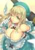 Senran Kagura : Yomi 181344
blonde hair dress gloves green eyes hairpins hat long smile sword wink   anime picture