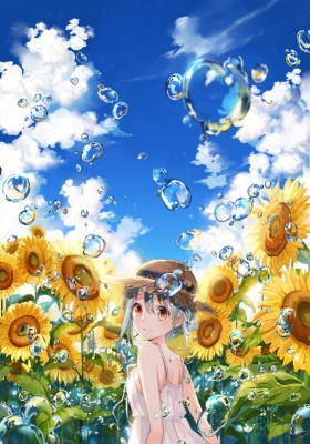 Anime CG Anime Pictures      181447
 668045   ( Anime CG Anime Pictures      ) 181447   : Yunkel
braids flower grey hair hat orange eyes short sky smile sundress water   anime picture