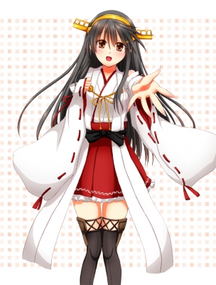Kantai Collection : Haruna 181461
 668063  kantai collection  haruna   ( Anime CG Anime Pictures      ) 181461   : Sotogawa MAX
anthropomorphism black hair boots brown eyes band happy long miko skirt   anime picture