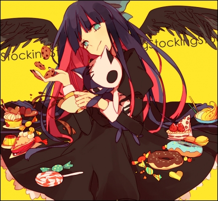Panty & Stocking with Garterbelt : Anarchy Stocking Honekoneko 181562
 668164  panty and stocking with garterbelt  anarchy stocking honekoneko   ( Anime CG Anime Pictures      ) 181562   : Lucarios
blue eyes dress long hair pink purple ribbon smile stuffed animal sweets wings   anime picture