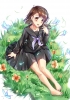 Nisekoi : Onodera Kosaki 181439
barefoot blush brown eyes hair butterfly flower happy seifuku short   anime picture