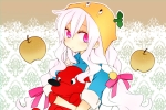 Kagerou Project : Kozakura Mary 181442
apron blush dress food hat long hair red eyes ribbon stuffed animal white   anime picture