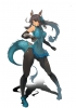 Puzzle & Dragons : Karin 181472
black hair blue eyes gloves horns long pantyhose ponytail tail   anime picture