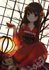 Anime CG Anime Pictures      181498
black hair blush flower kimono long mask red eyes smile   anime picture
