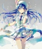 Love Live! School Idol Project : Sonoda Umi 181540
blue hair gloves hat jewelry skirt smile yellow eyes   anime picture