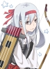 Kantai Collection : Shoukaku 181564
anthropomorphism bow and arrow brown eyes grey hair band long smile stars   anime picture