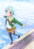 Anime CG Anime Pictures      181576
blue eyes hair blush hairpins seifuku short thigh highs water   anime picture