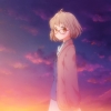 Kyoukai no Kanata : Kuriyama Mirai 181587
ahoge blush brown eyes hair jacket megane seifuku short sky sunset   anime picture
