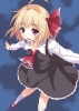 Touhou : Rumia 181590
ahoge blonde hair blush dress fang happy red eyes short tie   anime picture
