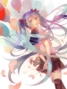 Vocaloid : Hatsune Miku 181685
balloon blue hair blush flower green eyes happy long ribbon seifuku thigh highs twin tails   anime picture