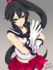 Kantai Collection : Yahagi 181699
anthropomorphism black hair gloves long ponytail red eyes skirt smile   anime picture