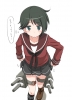 Kantai Collection : Mogami 181705
anthropomorphism black hair blush boots green eyes short uniform weapon   anime picture