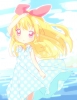 Aikatsu! : Hoshimiya Ichigo 181790
blonde hair blush chibi dress long red eyes ribbon sky water   anime picture