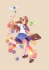Anime CG Anime Pictures      181801
blush brown eyes hair flower happy long rainbow school bag seifuku tori   anime picture
