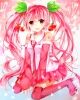 Vocaloid : Hatsune Miku Sakura Miku 181822
blush high heels long hair pink red eyes sakura thigh highs tie twin tails   anime picture