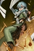 Sword Art Online : Sinon 181851
blue eyes hair gun hairpins jacket scarf short shorts   anime picture