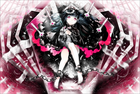 Anime CG Anime Pictures      181974
 668586   ( Anime CG Anime Pictures      ) 181974   : Jaebau
barefoot black hair chain dress flower gothic long red eyes smile   anime picture