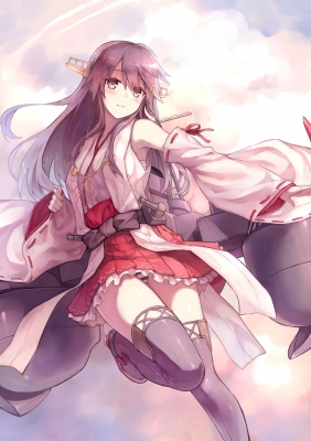 Kantai Collection : Haruna 182056
 668672  kantai collection  haruna   ( Anime CG Anime Pictures      ) 182056   : Hiten Oneeryuu
anthropomorphism blush boots brown eyes hair happy long skirt sky thigh highs uniform   anime picture