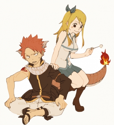 Fairy Tail : Lucy Heartfilia Natsu Dragneel 182071
 668685  fairy tail  lucy heartfilia natsu dragneel   ( Anime CG Anime Pictures      ) 182071   : Yumekichi
black eyes blonde hair blush boots brown fire food horns long pink ribbon sandals scarf short side tail skirt smile tattoo   anime picture
