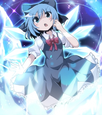 Touhou : Cirno 182116
 668727  touhou  cirno   ( Anime CG Anime Pictures      ) 182116   : Dou~
blue eyes hair blush dress fairy ice ribbon short   anime picture