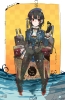 Kantai Collection : Takao 181916
anthropomorphism black hair blush gloves hat red eyes short smile telephone thigh highs uniform weapon   anime picture