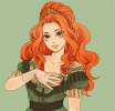 Sound Horizon : Rose Guine Avalon 181962
gloves green eyes jewelry long hair orange ponytail   anime picture