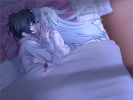 Under the Moon : Ashe Seizh 181983
bed black hair blue couple kiss long pajama pillow ribbon sad short   anime picture