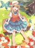 Anime CG Anime Pictures      182059
barefoot blonde hair blue eyes blush butterfly flower happy hat ribbon skirt tree   anime picture