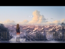 Anime CG Anime Pictures      182115
brown hair long scenic seifuku sky tree   anime picture