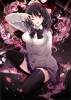 Anime CG Anime Pictures      182159
black hair chain band happy motorcycle red eyes ribbon seifuku short thigh highs wink   anime picture