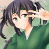 Kantai Collection : Souryuu 182165
anthropomorphism black hair blush green eyes long smile twin tails   anime picture