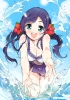Love Live! School Idol Project : Toujou Nozomi 182268
bikini blush green eyes happy long hair purple sky twin tails water   anime picture