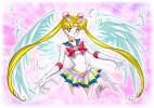 Sailor Moon : Super Sailor Moon 182277
blonde hair blue eyes choker feather gloves jewelry long mahou shoujo odango ribbon smile twin tails   anime picture