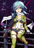 Sword Art Online : Sinon 182294
blue eyes hair blush gloves gun hairpins jacket scarf short shorts   anime picture