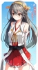Kantai Collection : Haruna 182307
anthropomorphism black hair blush brown eyes band long miko sakura skirt   anime picture