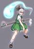 Touhou : Konpaku Youmu 182313
dress flower grey hair band red eyes short sword   anime picture