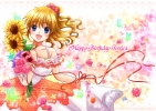 Umineko no Naku Koro ni : Ushiromiya Jesicca 182353
blonde hair blue eyes blush dress flower happy long ponytail ribbon   anime picture