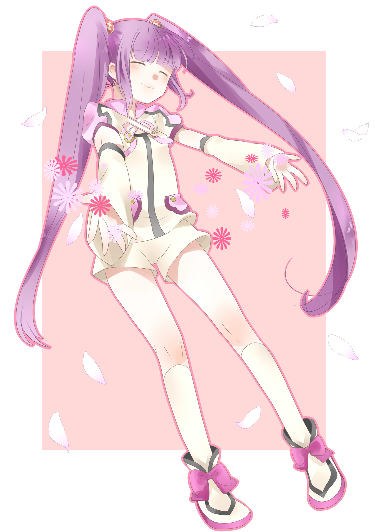 Tales, Graces, Sophie, blush, boots, long, hair, purple, ribbon, sakura, shorts, smile, twin, tails, ^_^, , , anime, picture, , |, , , pictures