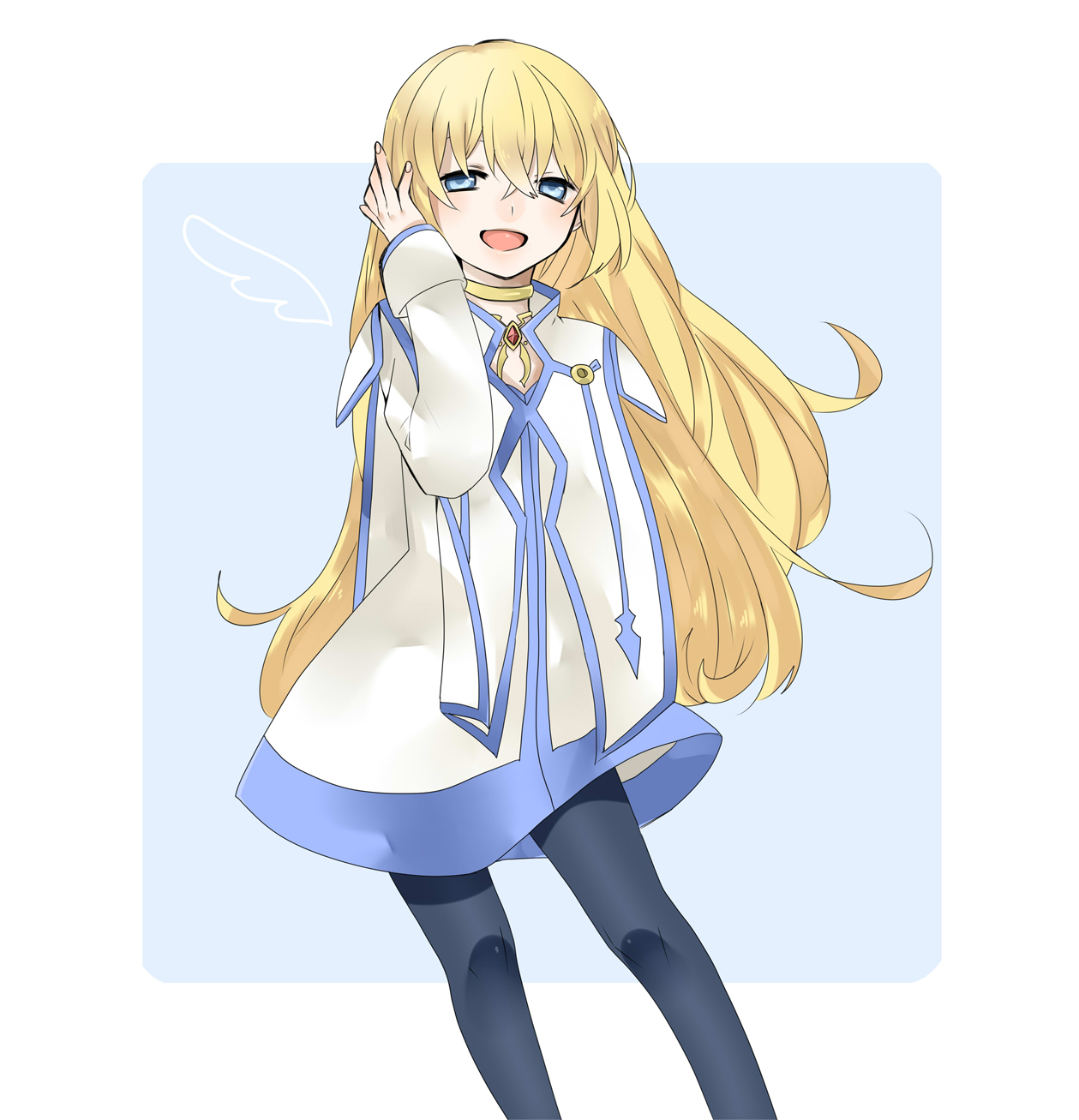 Tales, Symphonia, Colette, Brunel, blonde, hair, blue, eyes, choker, dress, happy, long, pantyhose, , , anime, picture, , |, , , pictures