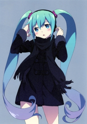 Vocaloid : Hatsune Miku 182371
 668987  vocaloid  hatsune miku   ( Anime CG Anime Pictures      ) 182371   : Kanzaki Hiro
blue eyes hair blush green jacket long purple scarf twin tails   anime picture
