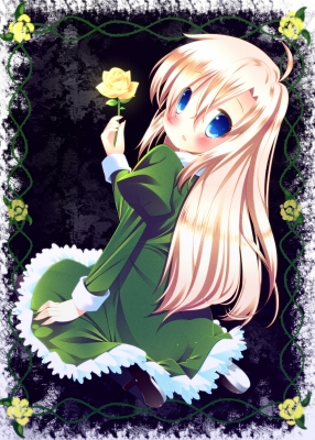 Ib : Mary 182394
 669015  ib  mary   ( Anime CG Anime Pictures      ) 182394   : Zephe
ahoge blonde hair blue eyes blush dress flower long pantyhose   anime picture