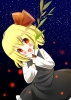 Touhou : Rumia 182398
blonde hair blush dress fang happy night red eyes ribbon short sky stars   anime picture