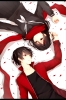 Kagerou Project : Kisaragi Shintaro Tateyama Ayano 182407
black hair jacket long red eyes scarf seifuku short smile   anime picture